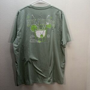Huk Performance Fishing Shirt XL Green Short Sleeve Cotton Tee Old Fashioned
